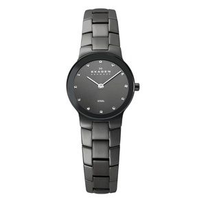 Skagen Women's 430SMXM Denmark Charcoal Dial Watch | needs new 🔋